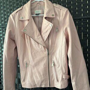 Neiman Marcus Soft Pink Leather Jacket Large